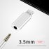 Type c Headphone Adapter DC3 5mm To Type c Audio Adapter Cable For Charging Data Synchronous Transmission White 1 piece