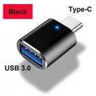 Type-c To USB3.0 OTG Adapter Rechargeable U Disk Card Reader Compact Portable Adapter For Many Devices black