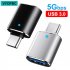 Type c To USB3 0 OTG Adapter Rechargeable U Disk Card Reader Compact Portable Adapter For Many Devices gold