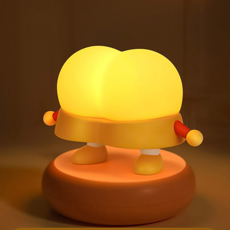 Creative Butt Shape Night Light 2 Modes 3 Brightness Rechargeable Timing Silicone Bedside Sleeping Night Lamp For Kids Room Bedroom 