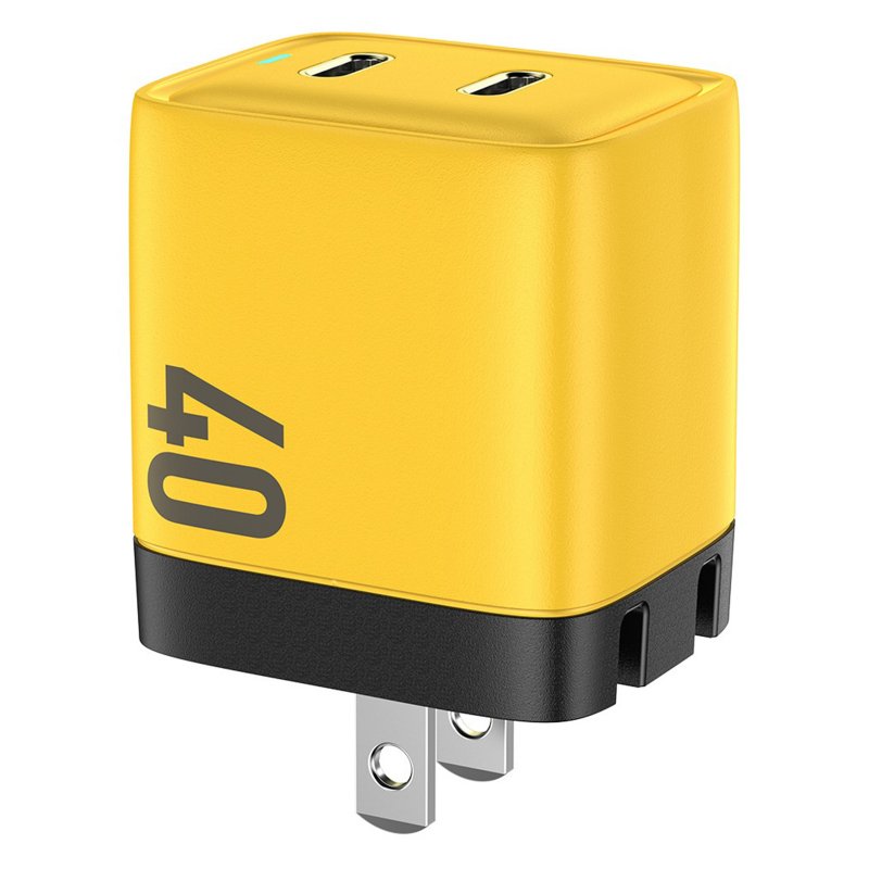U128 USB C Wall Charger Block 40W Pd Power Type C Charging Double Ports Adapter