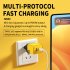 U128 USB C Wall Charger Block 40W Pd Power Fast Type C Charging Block Plug Double Ports Adapter EU Plug Yellow