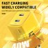 U128 USB C Wall Charger Block 40W Pd Power Fast Type C Charging Block Plug Double Ports Adapter EU Plug Yellow
