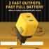 U128 USB C Wall Charger Block 40W Pd Power Fast Type C Charging Block Plug Double Ports Adapter EU Plug Yellow