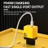 U128 USB C Wall Charger Block 40W Pd Power Fast Type C Charging Block Plug Double Ports Adapter EU Plug Yellow