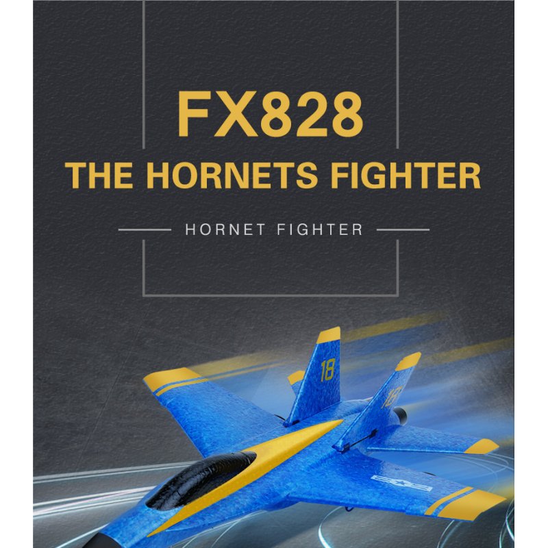 Fx828 Remote Control Fighter F18 Fixed-wing Aircraft Model Toy Electric Airplane Toys 