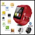 U8 Bluetooth Smart Watch Anti lost Pedometer Stopwatch Heart Rate Detection Health Tracker Red