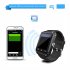 U8 Digital Smart  Watch Built in Rechargeable Battery Sports Tracker For Watch Time Pedometer Calories Alarm Clock Sleep Monitoring White