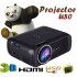 U80 PRO Mini Movie Projector LCD 1500 Lumen Video Home Theater Entertainment Compatible with HDMI SD AV VGA USB black British regulations