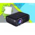 U80 Plus Android Mini Projector LCD Bluetooth WiFi HDMI VGA Portable Home Theater Entertainment for Movie Watching black European regulations