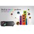U90 Mini Movie Projector with Speaker 1500 Lumen Video Support 1080P Display for Home Theater Entertainment black European regulations