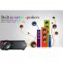 U90 Mini Movie Projector with Speaker 1500 Lumen Video Support 1080P Display for Home Theater Entertainment black European regulations