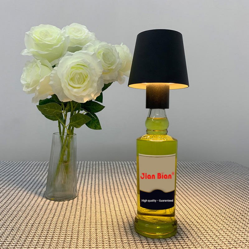 Led Table Lamp Portable Creative Bottle Lamp Head Rechargeable Wireless Design Desk Lamp 