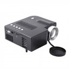 UC28A Mini Portable LED Projector 1080P Multimedia Home Cinema Theater USB TF HDMI AV LED Beamer Projector EU Plug   Black