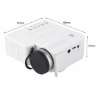 UC28A Mini Portable LED Projector 1080P Multimedia Home Cinema Theater USB TF HDMI AV LED Beamer Projector US Plug   White
