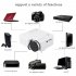 UC28A Mini Portable LED Projector 1080P Multimedia Home Cinema Theater USB TF HDMI AV LED Beamer Projector US Plug   White