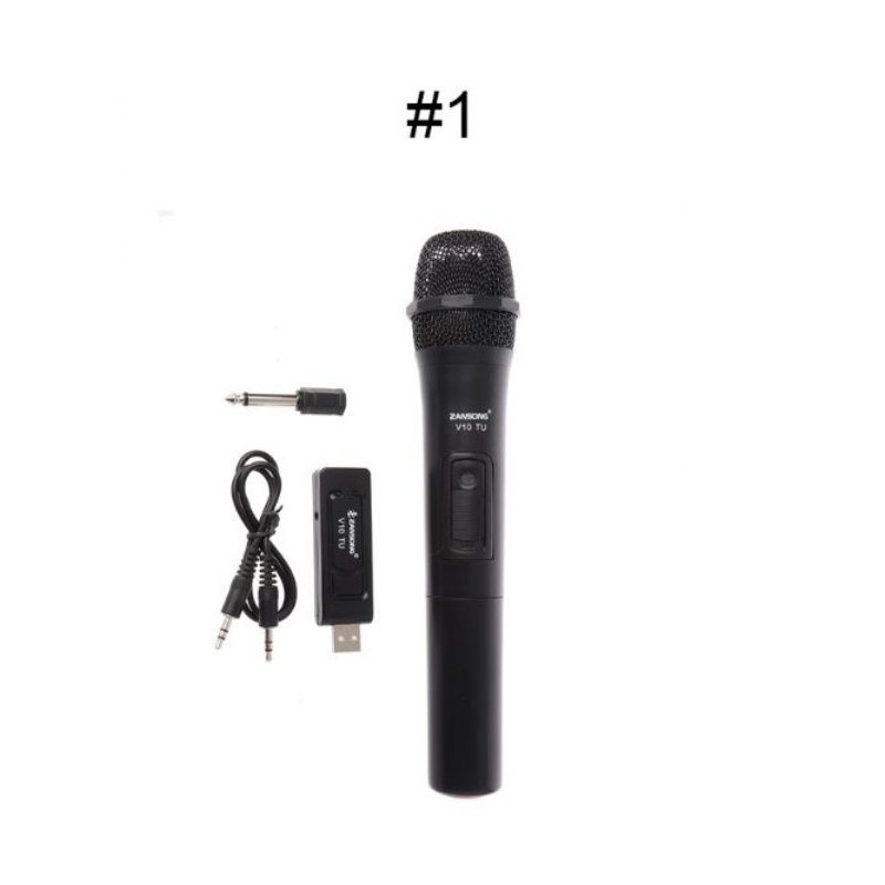 UHF USB 3.5mm 6.35mm Wireless Microphone Megaphone Handheld Mic with Receiver for Karaoke Speech Loudspeaker 1pc