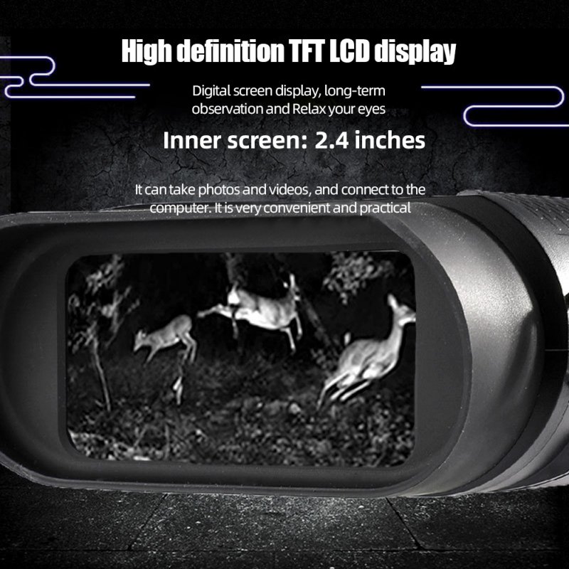 Infrared Binoculars Night Vision Device Handheld High-definition Large Screen Photo Video Telescope 