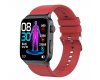 E500 Smart Watch Touch Screen Real-Time Blood Sugar Ecg Ppg Monitoring Sports Fitness Smartwatch Red Rubber Belt