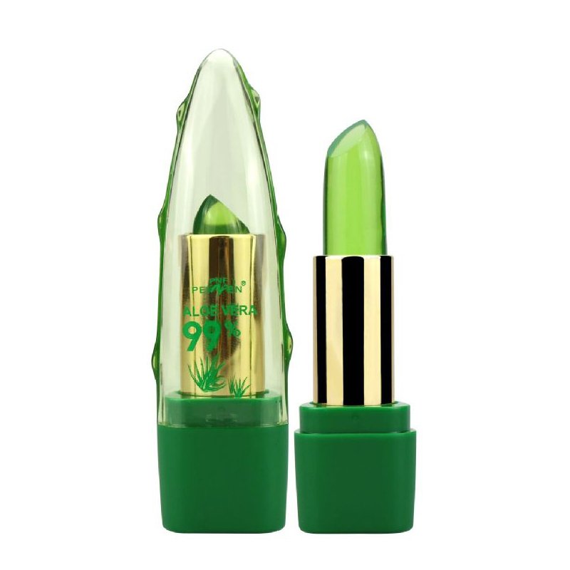 Lip Balm 99% Aloe Vera Color Changing With Temperature Jelly Lipstick Plant Moisturizing Lip Gloss Lips Care Temperature change_3.5g