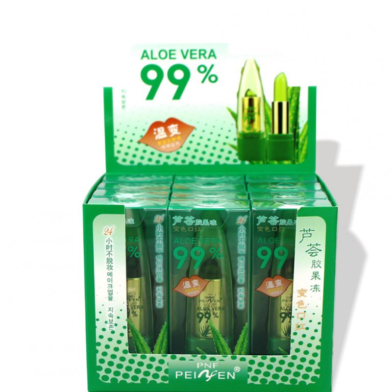Lip Balm 99% Aloe Vera Color Changing With Temperature Jelly Lipstick Plant Moisturizing Lip Gloss Lips Care Temperature change_3.5g