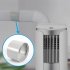 US 1 Abs 5 9 Inch Mobile Air Conditioner Universal Exhaust Pipe Interface grey