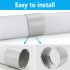 US 1 Abs 5 9 Inch Mobile Air Conditioner Universal Exhaust Pipe Interface grey