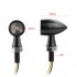 US 1 Pair Aluminum   Pc Lens Motorcycle  Led  Mini  Turn  Signal Waterproof Anti scratch Retro Style Metal Signal Light 2 packs