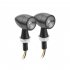 US 1 Pair Aluminum   Pc Lens Motorcycle  Led  Mini  Turn  Signal Waterproof Anti scratch Retro Style Metal Signal Light 2 packs