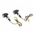 US 1 Pair Aluminum   Pc Lens Motorcycle  Led  Mini  Turn  Signal Waterproof Anti scratch Retro Style Metal Signal Light 2 packs