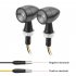 US 1 Pair Aluminum   Pc Lens Motorcycle  Led  Mini  Turn  Signal Waterproof Anti scratch Retro Style Metal Signal Light 2 packs