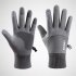 US 1 Pair Of Men s Riding Glove Waterproof Warm Touch Screen Gloves Outdoor Cycling Gloves Waterproof c black One size