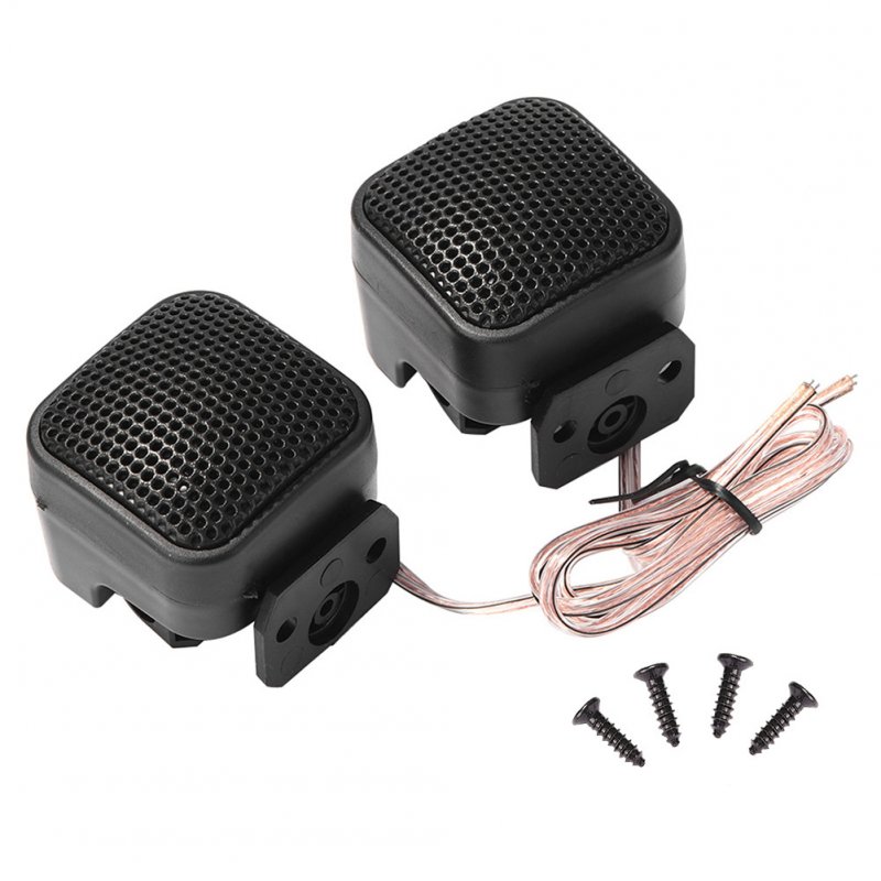 US 1 Pair Of Universal 500w Car  Tweeters Installs Instantly Built-in Divider Mini Square High Frequency Car Audio Stereo Speakers black