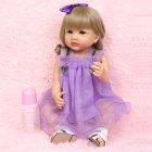 US 1 Set Silicone Resin Vinyl All-plastic Simulation  Doll Purple Lace Skirt (22 Inches) Purple