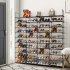US 10 Tiers Shoe Rack with Hooks Shoe Shelf Storage Organizer for Entryway Holds 72 Pairs Shoe