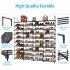 US 10 Tiers Shoe Rack with Hooks Shoe Shelf Storage Organizer for Entryway Holds 72 Pairs Shoe