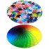 US 1000 pcs set Colorful Rainbow Round Geometrical Photo Puzzle Adult Kids DIY Educational Reduce Stress Toy Jigsaw Puzzle Paper Thousand colors rainbow