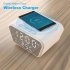 US 1080P Full HD Wifi Mini Camera Night Vision Motion Detection Clock Camcorder Wireless Charging Black