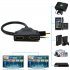US 1080P HDMI Splitter Male to Female Cable Adapter Converter HDTV 1 Input 2 Output black