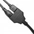 US 1080P HDMI Splitter Male to Female Cable Adapter Converter HDTV 1 Input 2 Output black
