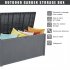 US 113 Gallons Cuboid Courtyard Storage Box Waterproof Lockable Tools Chest Grey