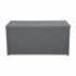 US 113 Gallons Cuboid Courtyard Storage Box Waterproof Lockable Tools Chest Grey