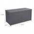 US 113 Gallons Cuboid Courtyard Storage Box Waterproof Lockable Tools Chest Grey