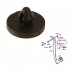US 12 Pcs Brake Switch Stopper Brake Pedal Pad Brake Lights Switch Limiter 90541 06036 Car Accessories black