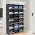 US 12 tiers 36 Grids Shoe Rack Organizer Portable Space Saving Shoe Cabinet
