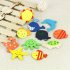 US 12Pcs Set Cute Fridge Magnet Wooden Cartoon Shape Educational Toys for Baby Kids random