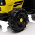 US 12V Ride On Tractor With Trailer 3 speed Adjustable Battery Powered Electric Tractor With Remote Control MP3 LED Light For Xmas Birthday Gifts Emerald