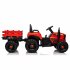 US 12V Ride On Tractor With Trailer 3 speed Adjustable Battery Powered Electric Tractor With Remote Control MP3 LED Light For Xmas Birthday Gifts Yellow