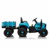 US 12V Ride On Tractor With Trailer 3 speed Adjustable Battery Powered Electric Tractor With Remote Control MP3 LED Light For Xmas Birthday Gifts Yellow