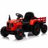 US 12V Ride On Tractor With Trailer 3 speed Adjustable Battery Powered Electric Tractor With Remote Control MP3 LED Light For Xmas Birthday Gifts Yellow